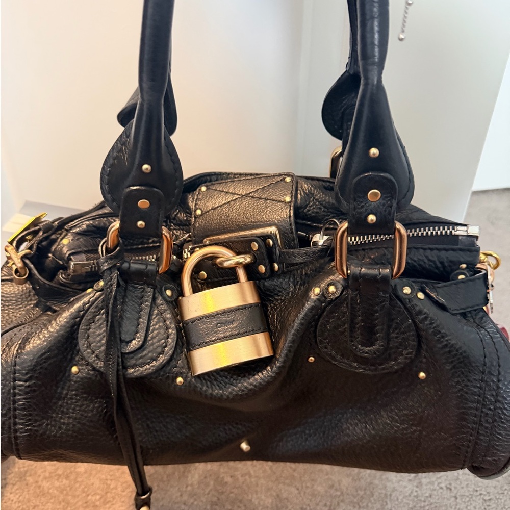 Chloe Black Leather Hobo with Gold Hardware - Picture 8 of 9
